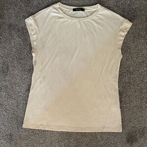 Elegant Cream Short Sleeve Top